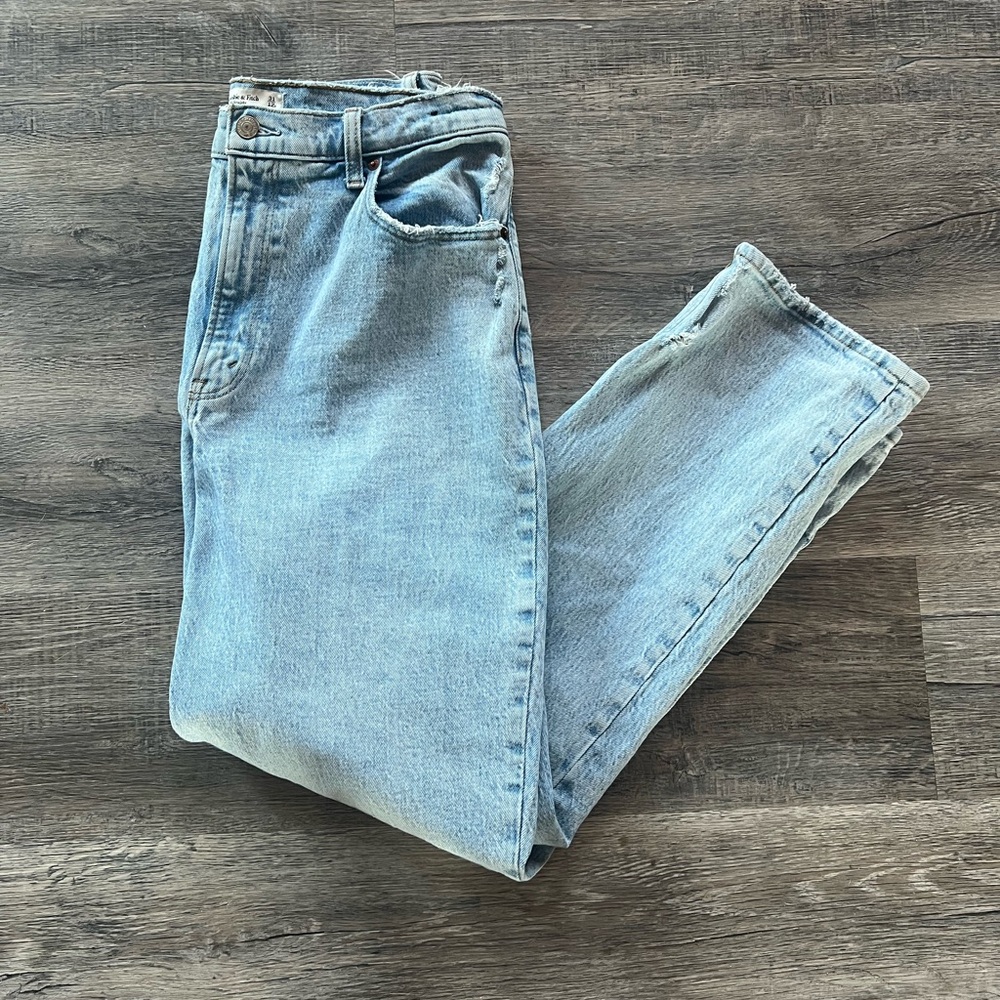Abercrombie 90s straight ultra high rise curve love jeans